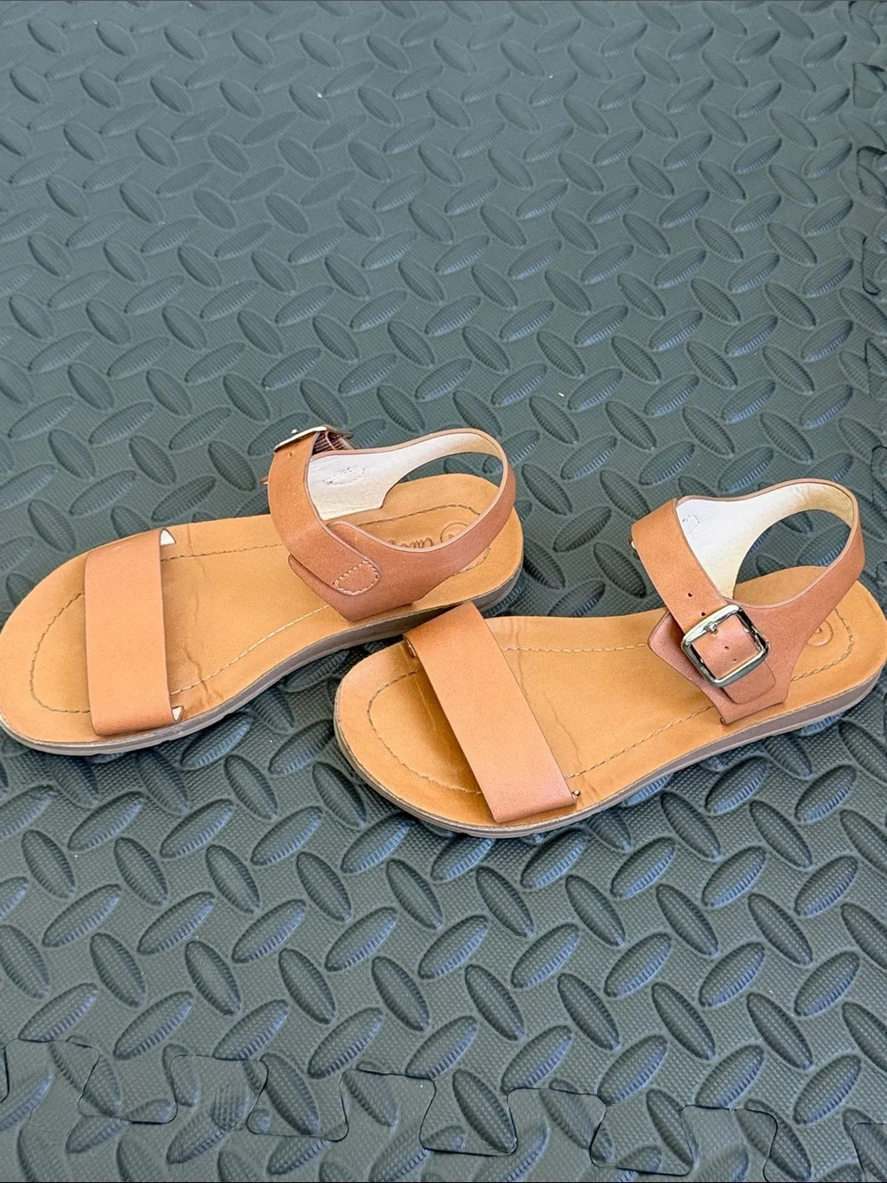 Cat & Jack Tan Open-Toe Strap Sandals for Kids